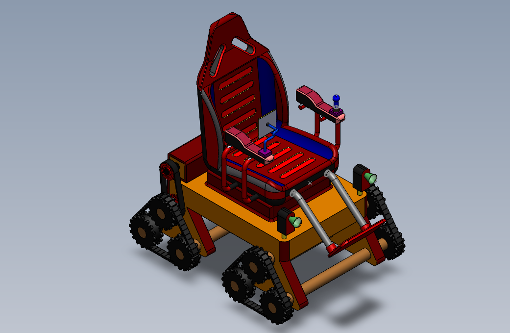 全地形三角履带轮椅简易模型